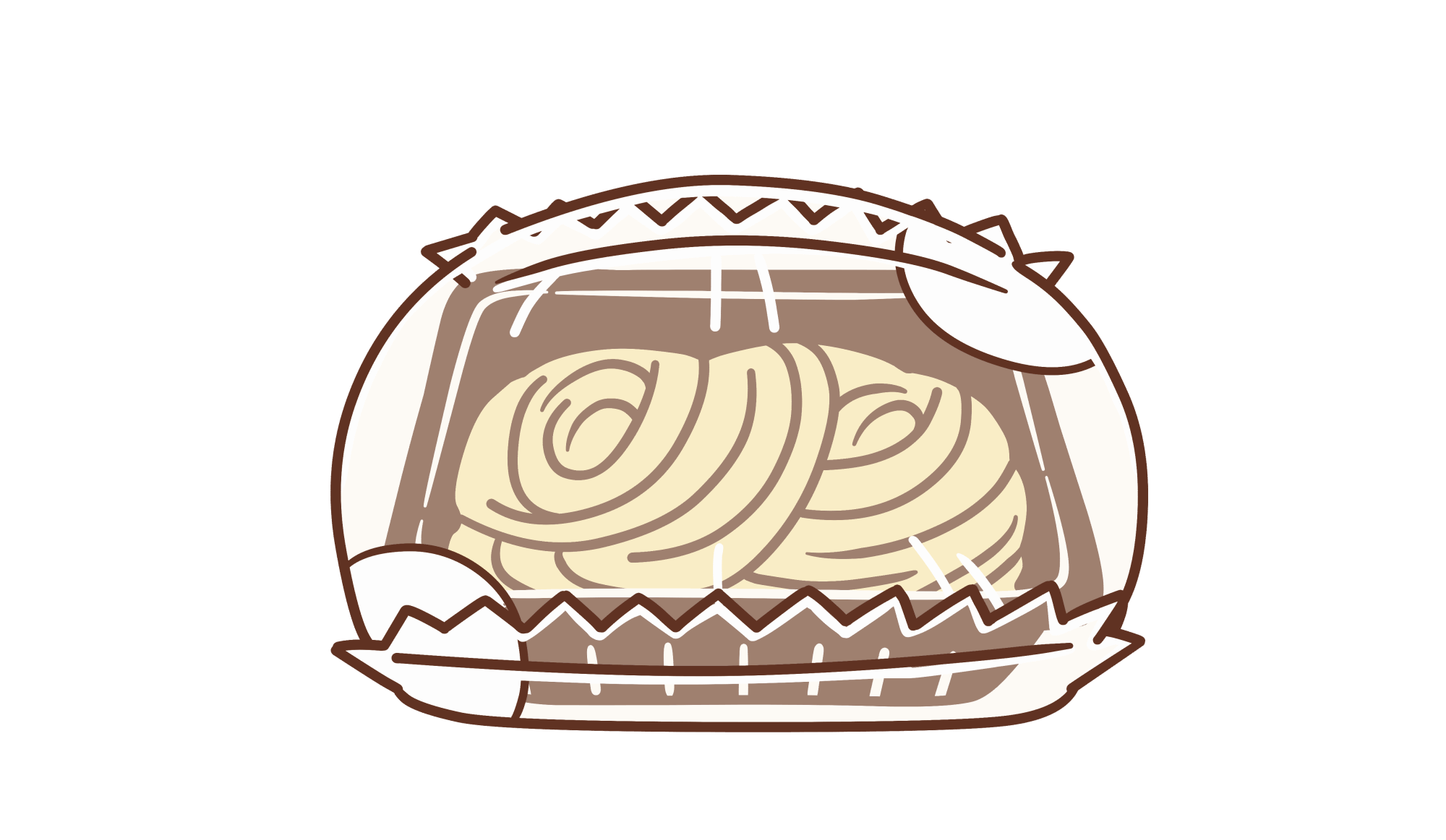 備え付けのフォークで食べられる！