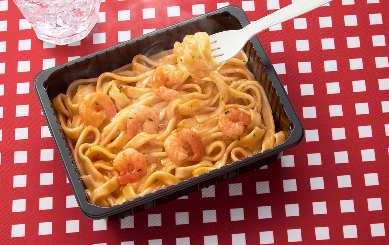 shrimp tomato cream（フェットチーネ）